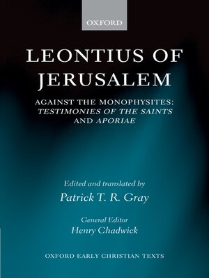 cover image of Leontius of Jerusalem